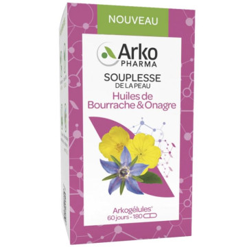 Arkopharma Arkogélules Huiles de Bourrache & d'Onagre 180 gélules