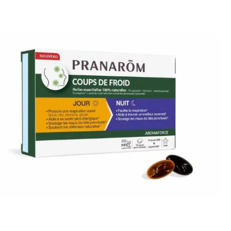 Pranarôm Aromaforce Coups de froid Jour/Nuit 15 capsules
