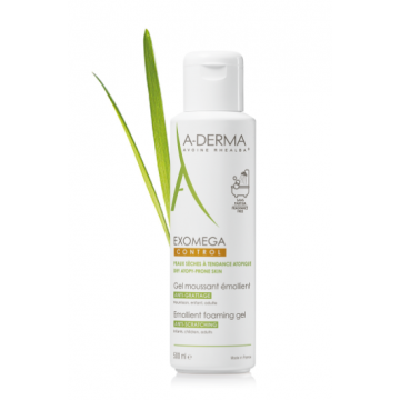 A-Derma Exomega Control Gel Moussant Émollient Anti-Grattage 500ml